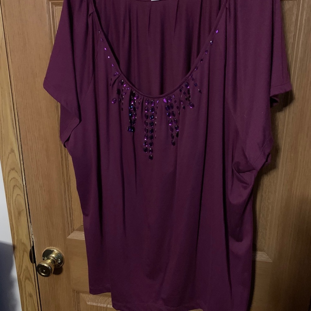 Burgundy blouse